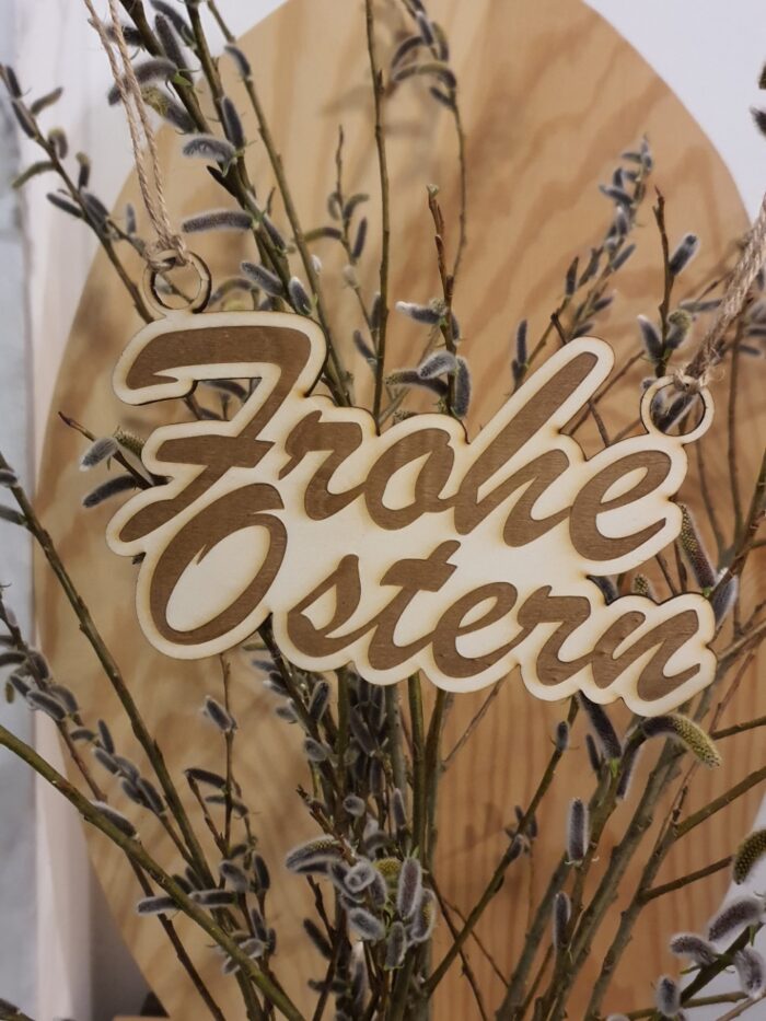 Blumenstecker/Aufhänger „Frohe Ostern“ – Bild 2