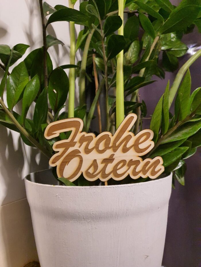 Blumenstecker/Aufhänger „Frohe Ostern“ – Bild 3
